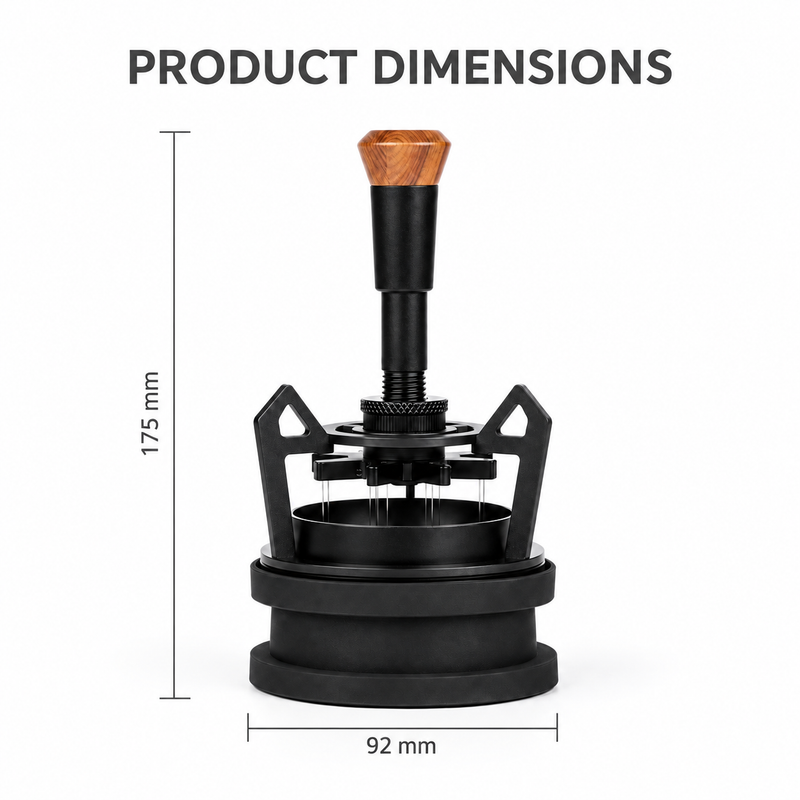 Rotary WDT Espresso Distributor – 12 Needles, 51/53/58mm - immagine del prodotto