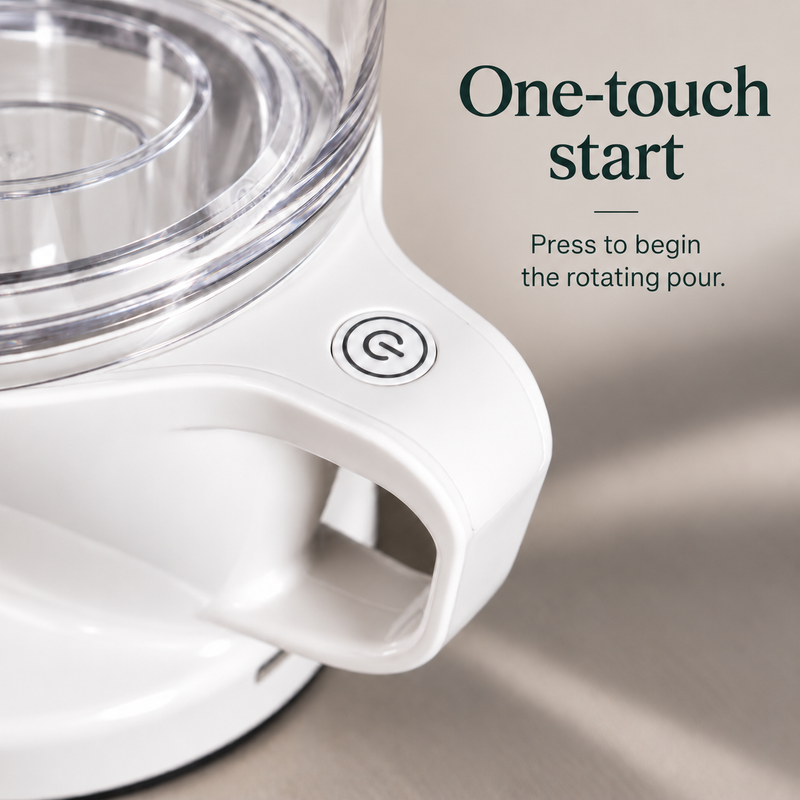 Automatischer Pour-over-Kaffeebereiter mit rotierendem Ausguss – 350 ml, 40 Filter inklusive - Produktbild