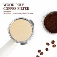 Moka Pot Coffee Filter Paper 53-58mm Wood Pulp 100-Pack: hero product shot