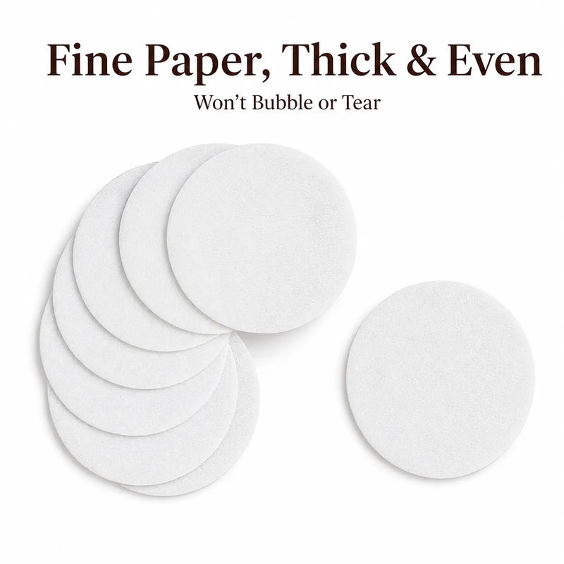 Moka Pot Coffee Filter Paper 53-58mm Wood Pulp 100-Pack — close-up of key components and finish