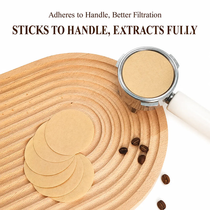 Moka Pot Coffee Filter Paper 53-58mm Wood Pulp 100-Pack: in a lifestyle coffee setup setup