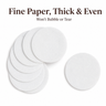 Stack of white Yozcoffee round wood pulp coffee filter paper