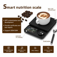 Smart Bluetooth Coffee Scale, 5kg / 0.1g Precision: nutrition features