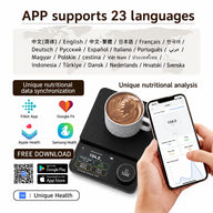 Smart Bluetooth Coffee Scale, 5kg / 0.1g Precision: unique health app