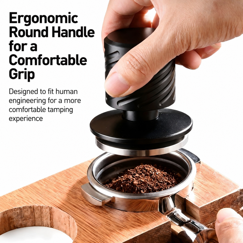 Spring-Loaded Tamper Black Green Stand 51mm - product photo 2