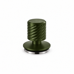Spring-Loaded Espresso Tamper 51/53/58mm – 304 Stainless Steel Ripple Base, Black or Green