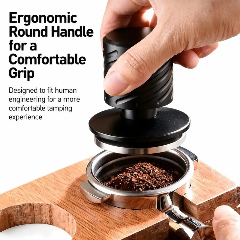 Spring Loaded Espresso Tamper, 51/53/58mm: ergonomic grip