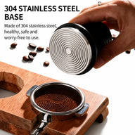 Spring Loaded Espresso Tamper, 51/53/58mm: stainless steel base