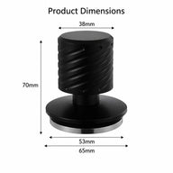 Spring Loaded Espresso Tamper, 51/53/58mm: dimensions graphic