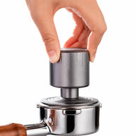 Spring Loaded Espresso Tamper 51/53/58mm Stainless Steel: yozcoffee spring loaded espresso tamper threaded base stor 01