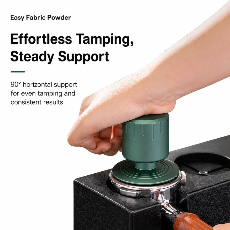 Spring Loaded Espresso Tamper 51/53/58mm Stainless Steel: yozcoffee spring loaded espresso tamper threaded base stor 02
