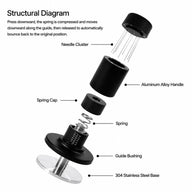 Spring Loaded Tamper WDT Distributor 51/53/58.35mm Stainless: yozcoffee spring loaded tamper magnetic needle distributor (3)