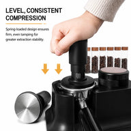 Spring Loaded Tamper WDT Distributor 51/53/58.35mm Stainless: yozcoffee spring loaded tamper magnetic needle distributor (4)