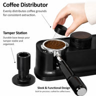 Spring Loaded Tamper WDT Distributor 51/53/58.35mm Stainless: yozcoffee spring loaded tamper magnetic needle distributor (5)