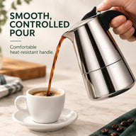 Yozcoffee Stainless Steel Moka Pot – 100, 200 & 300 ml - Vorschaubild 6
