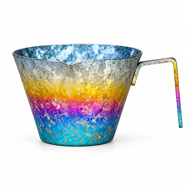 Titanium Espresso Measuring Cup – 90ml with Pouring Spout