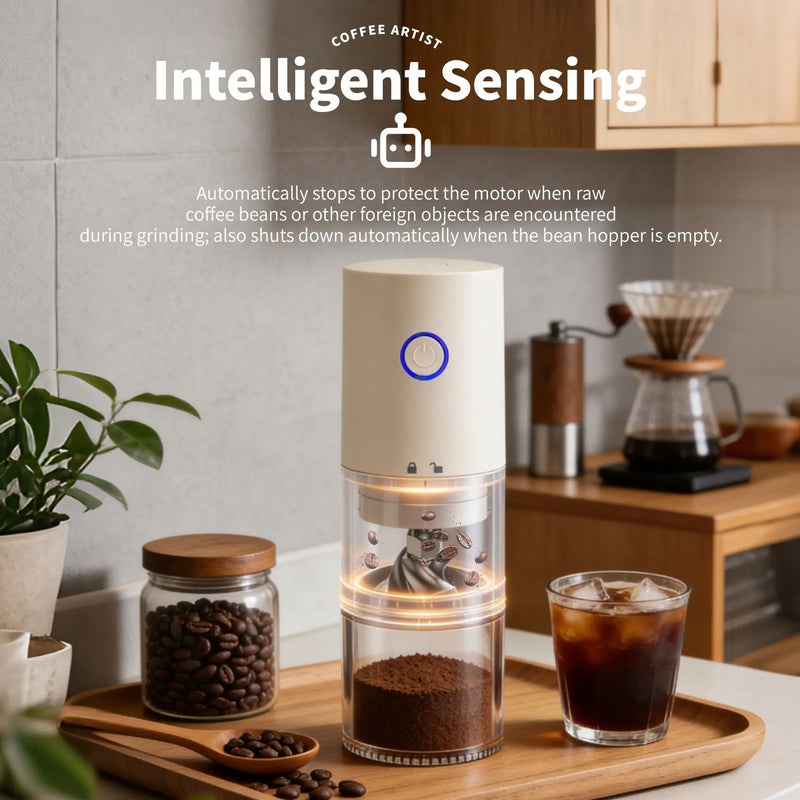 Ceramic Burr Coffee Grinder – 38 Settings, Cordless USB-C – intelligent sensing