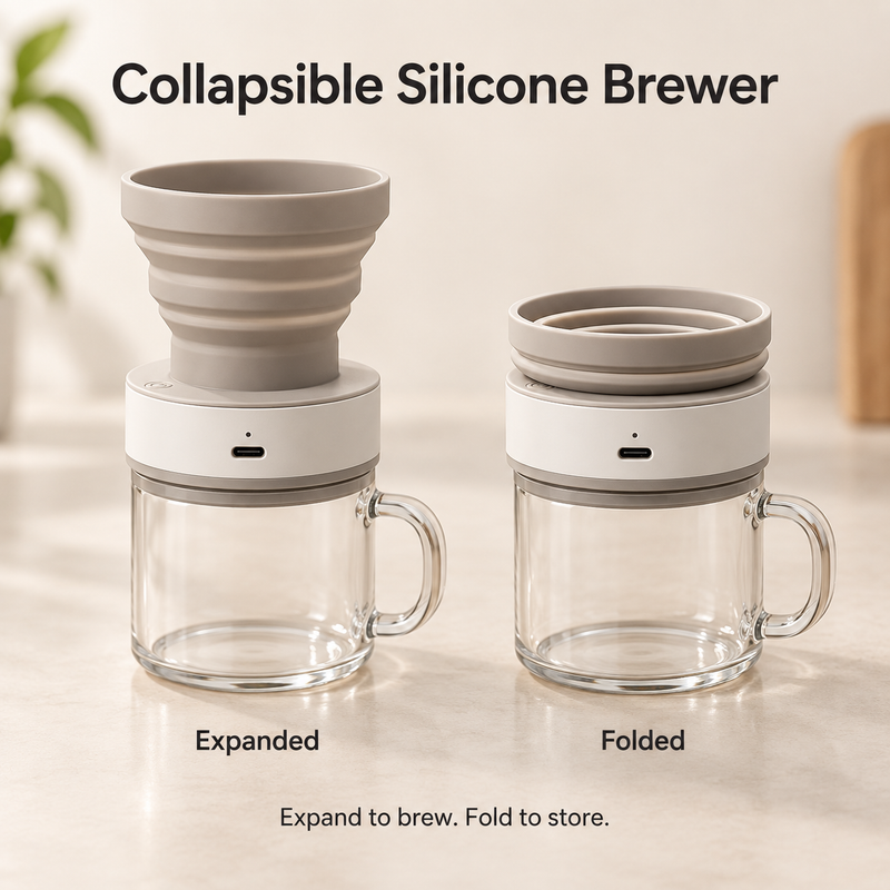 Portable Vacuum Coffee Brewer – 350ml, USB-C Rechargeable - Produktbild
