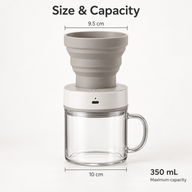 Portable Vacuum Coffee Brewer – 350ml, USB-C Rechargeable - Vorschaubild 6