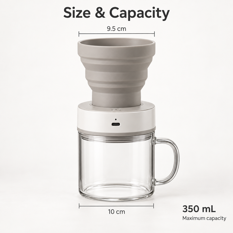 Portable Vacuum Coffee Brewer – 350ml, USB-C Rechargeable - Produktbild