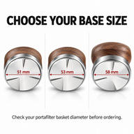 Walnut Espresso Distributor – Adjustable Depth, 51/53/58mm - miniatura 6