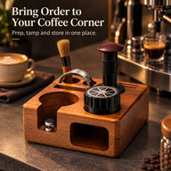 Yozcoffee Tamperstation-Set aus Walnussholz – 5-teilig, 58 mm - Vorschaubild 3