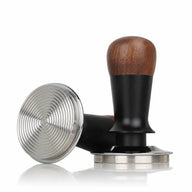 Espresso Tamper 51/53/58mm Walnut Wood Constant Force — hero product shot on a white background