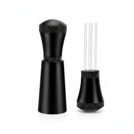 WDT Espresso Distribution Tool 7-Needle Aluminum Alloy: yozcoffee wdt espresso distribution tool 7 needle silver b 01