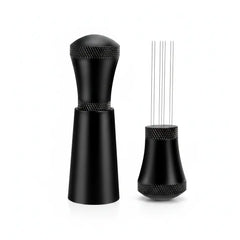 Yozcoffee WDT Espresso Distribution Tool 7-Needle Aluminum Alloy Silver/Black