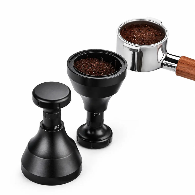 WDT Espresso Distributor 51/53/58mm Stainless Steel Needle: adjustable ground demo