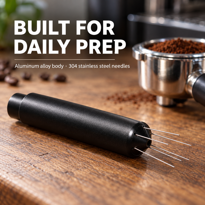 Retractable WDT Espresso Tool – 6 Needles, Magnetic Storage - Produktbild