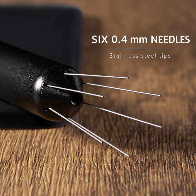 Retractable WDT Espresso Tool – 6 Needles, Magnetic Storage - Produktbild