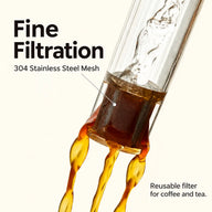 Caffettiera cold brew in vetro – 750 ml, pompa manuale - miniatura 4