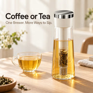 Caffettiera cold brew in vetro – 750 ml, pompa manuale - miniatura 5