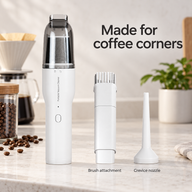 Handheld Coffee Cleaning Vacuum – 50W, 130ml Dust Cup, White - miniatura 8