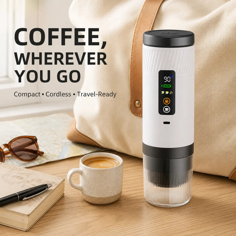 Cafetera portátil 3 en 1 – café caliente o frío, cápsulas y café molido - imagen del producto