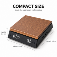 Coffee Scale with Timer – Wood-Grain, 0.1g, USB-C Rechargeable - miniatura 6