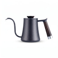 Gooseneck Pour Over Kettle 350/600ml Stainless Steel Wood — alternate angle of the full product