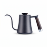 Yozcoffee wooden handle gooseneck pour over kettle in black finish
